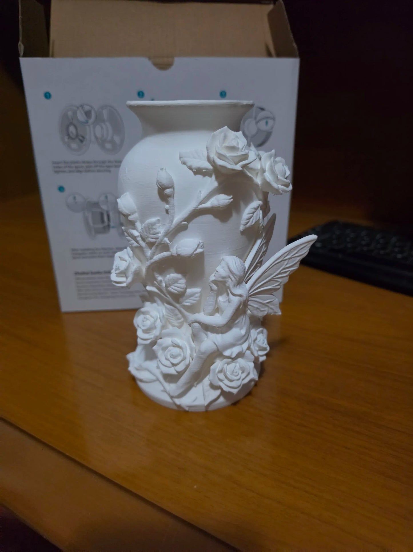 Enchanted Vase with Fairy and Roses