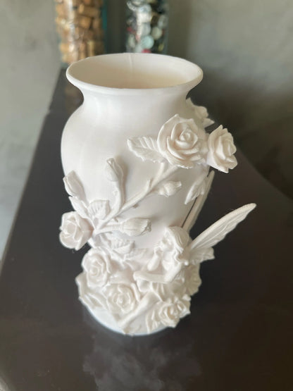 Enchanted Vase with Fairy and Roses