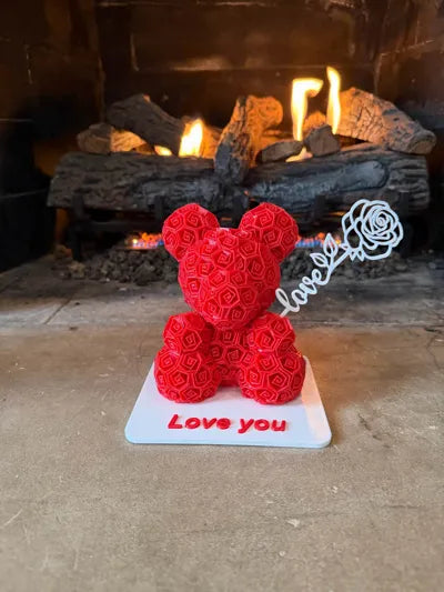 Rose teddy bear for Valentine's Day