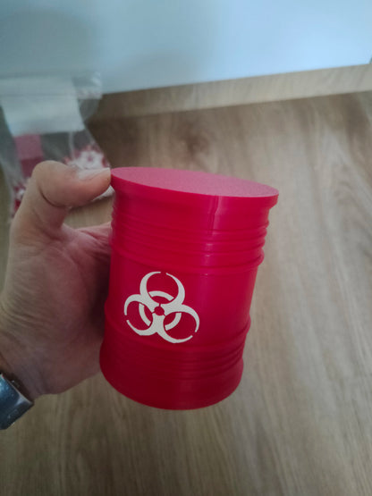 Biohazard Waste Barrel Screw Top Container
