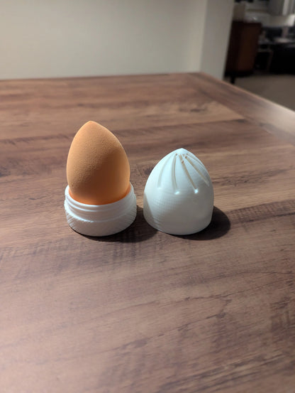 Egg Shaped Makeup Sponge Stand and Case