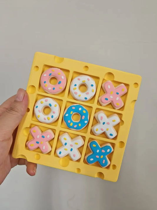 Adorable Cheese Donut Tic-Tac-Toe
