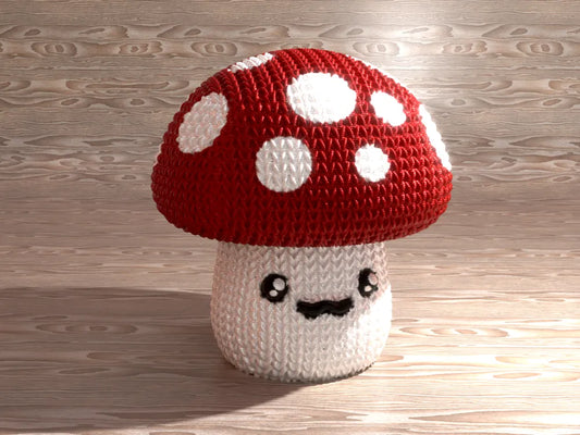 Cute Knitted Mushroom!