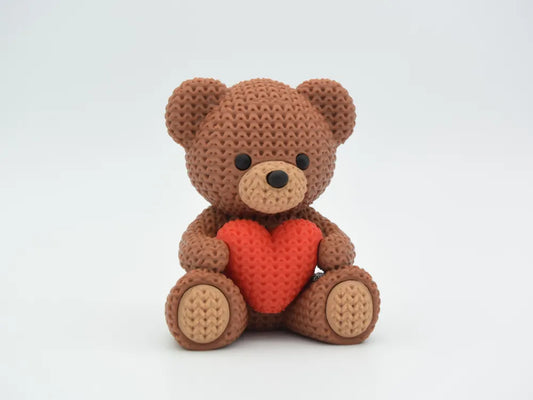 Knitted Valentine's Day Teddy Bear