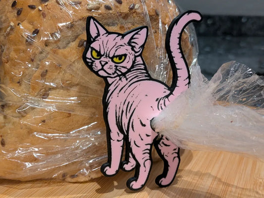 Hairless Sphynx Cat Bread Bag Clip