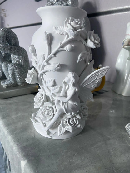 Enchanted Vase with Fairy and Roses