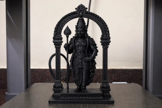 Lord Murugan Statue with Ornate Arch