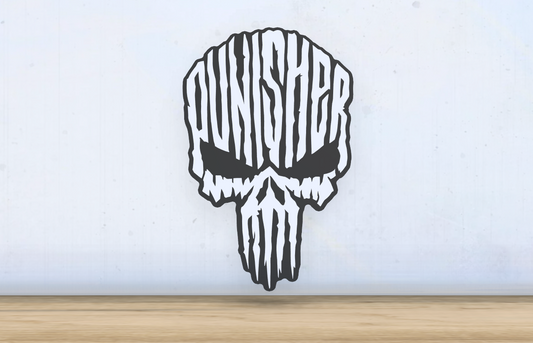 The Punisher - Layered - Word Wall Art