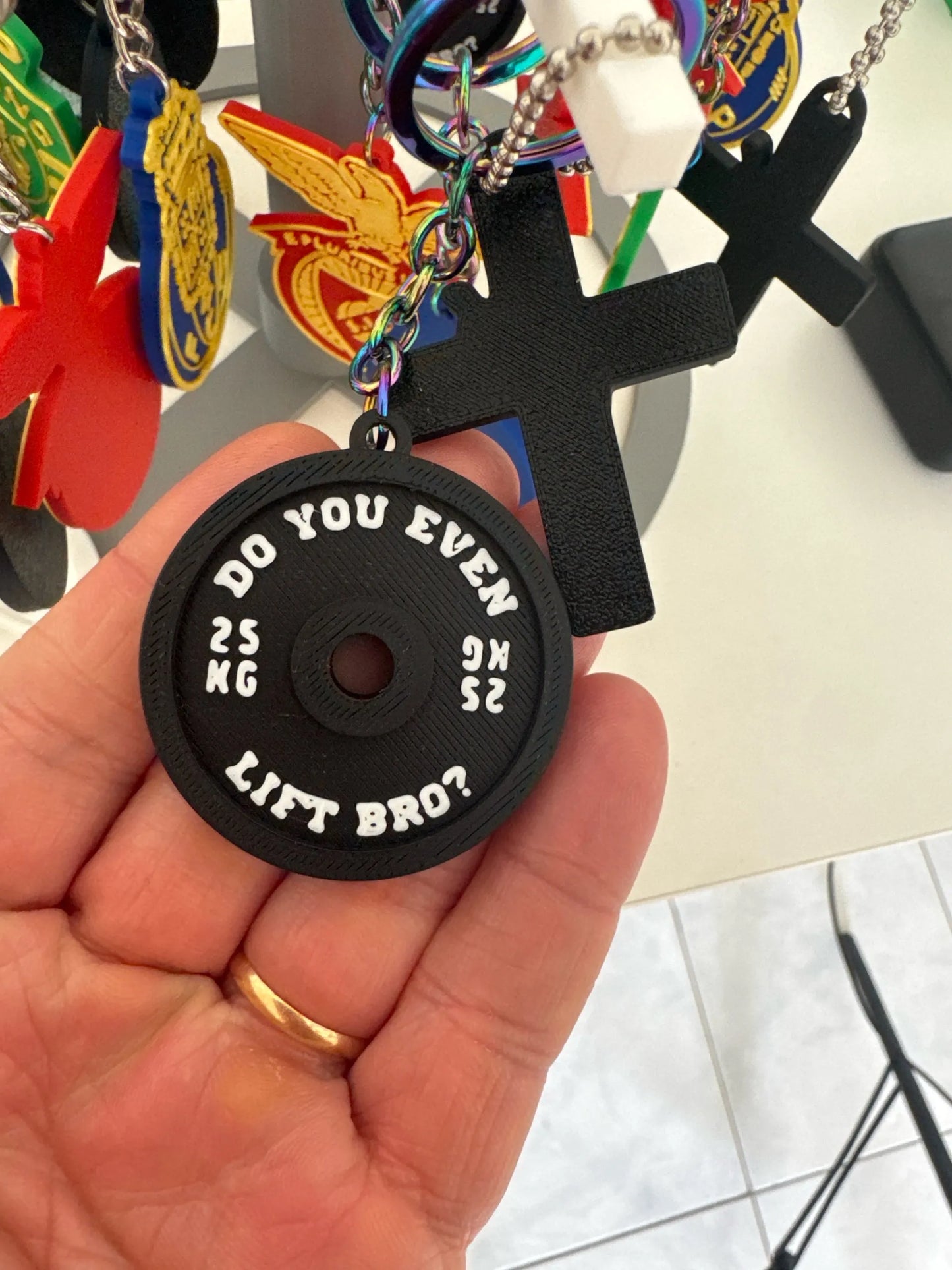 Weight Plate Keychain