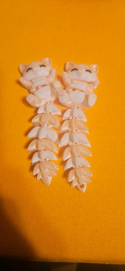 Fluffy Tail Cute Flexi Cat Toy / Keychain