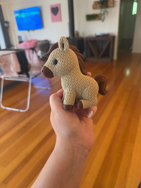 Cute Knitted Horse